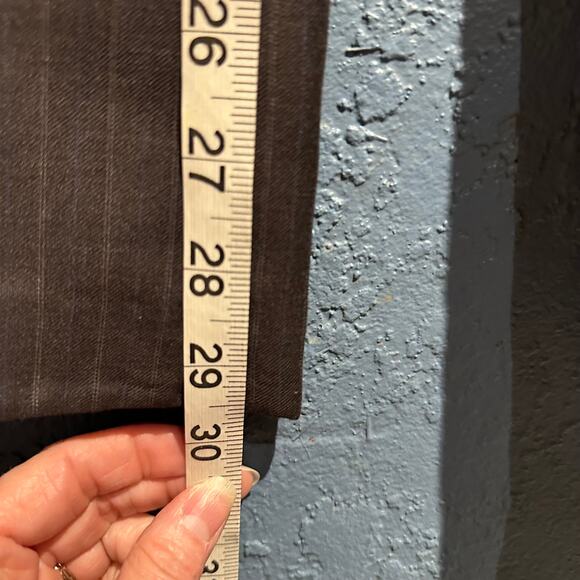 Ann Taylor Factory Pinstriped pants 4 Wide Leg Lined Office Work Professional - Picture 6 of 10